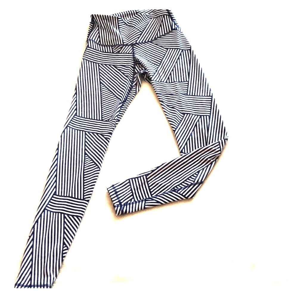 Blue & White Striped old Navy Leggings, XS